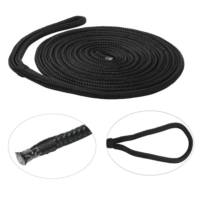 Top lever customized package 3/8" 1/2''*35''/15'/ 20' double braided nylon polyester mooring dock line