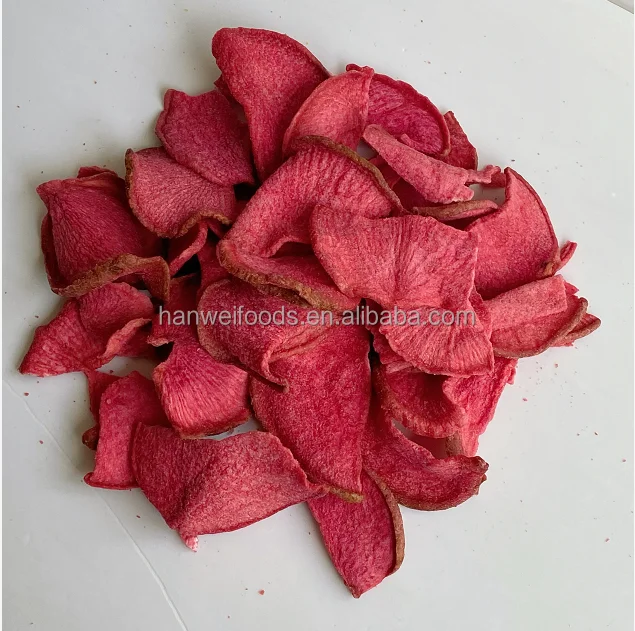 Vacuum Fried Vegetable Snacks Radish Slices Dried Red Turnip Chips details