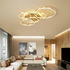 新製品 2020 家庭の照明のアルミ 5 サークル現代オフィスやリビングルームサークル天井灯の寝室 Led シーリングライト