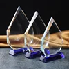 guangzhou Wholesale cheap transparent blank crystal iceberg model for custom laser engraving logo K9 crystal trophy award