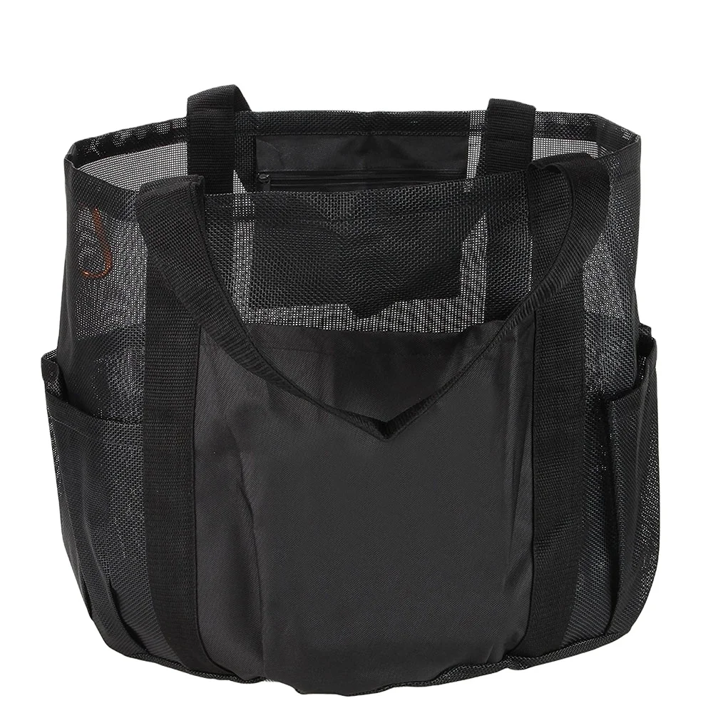 mesh beach bag with pockets
