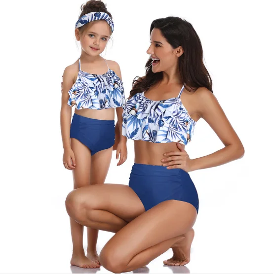 Pantalones De Bikini De Cintura Alta Con Volantes Para Mujer Pantalones De Bikini De Cintura Alta Con Volantes Para Mujer