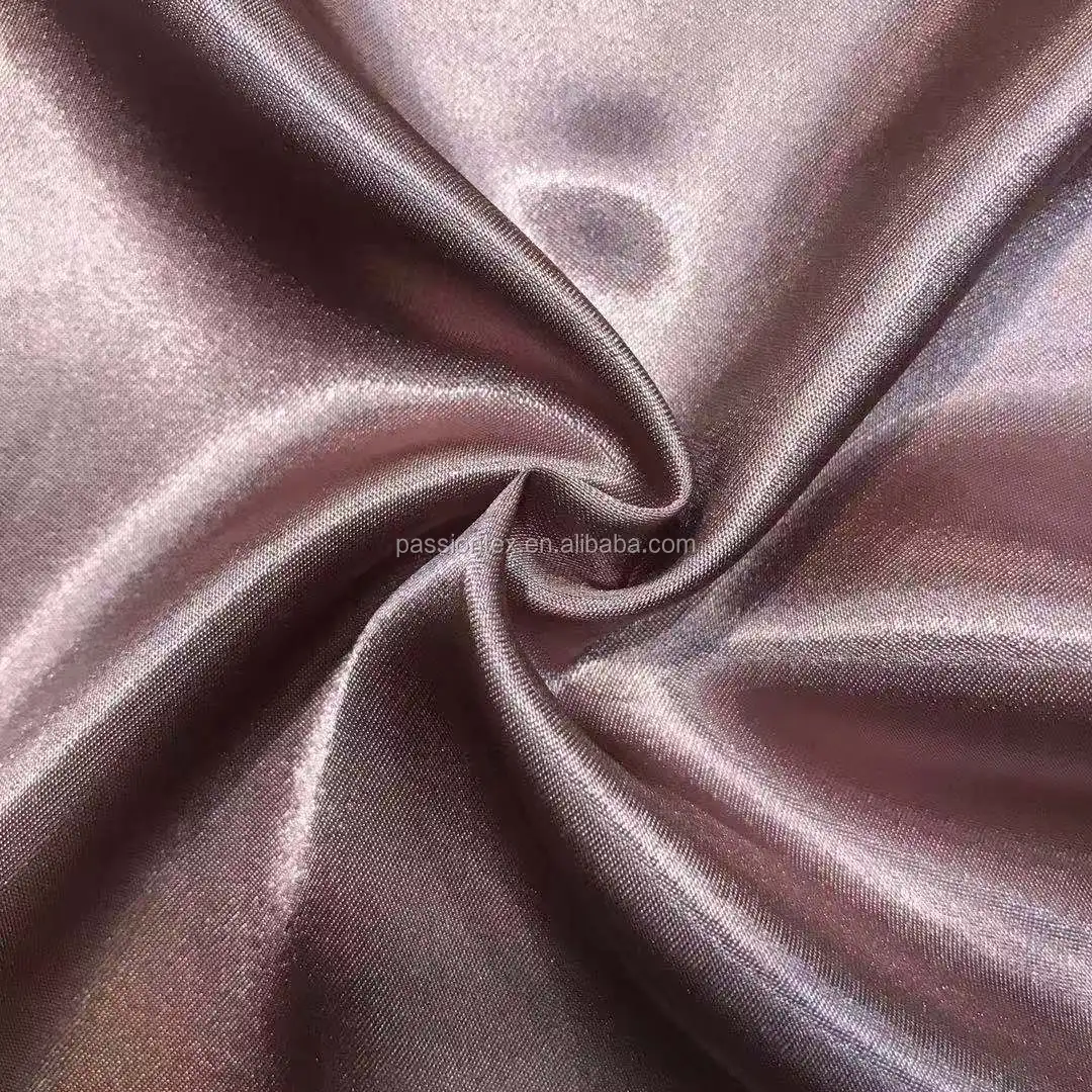 Ecofriendly 100 Recycle Polyester Satin Fabric For Garment/rpet