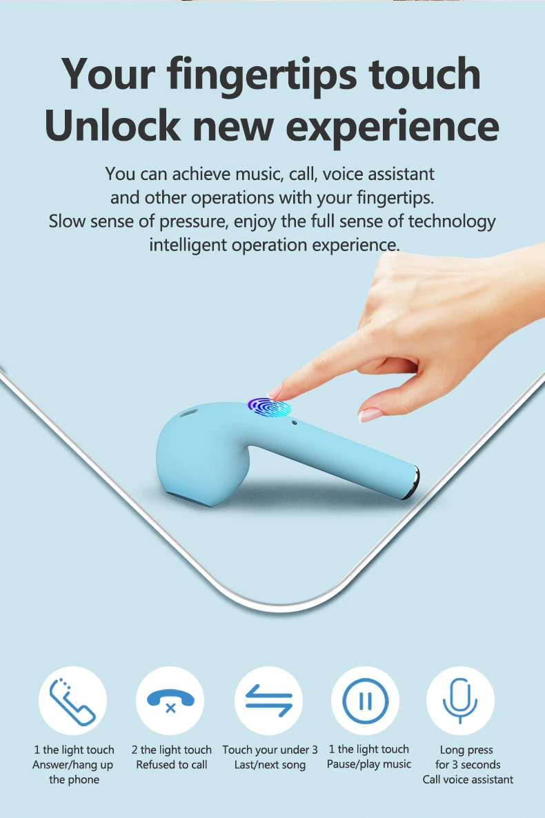 inpods 12 tws original bluetooth 5.0 earphone bluetooth Headset wireless earphones bluetooth black red inpod 12 tws 2019 - ANKUX.COM