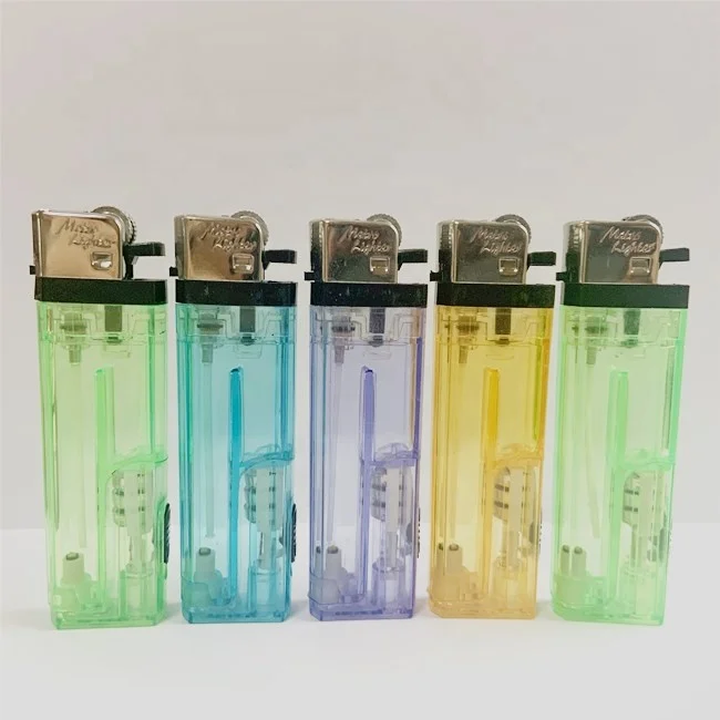 Colorful Disposable Cigarette Flint Gas Lighters With Sticker