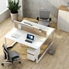 low price modern popular type high quality double side 2 seat small office desk workstation