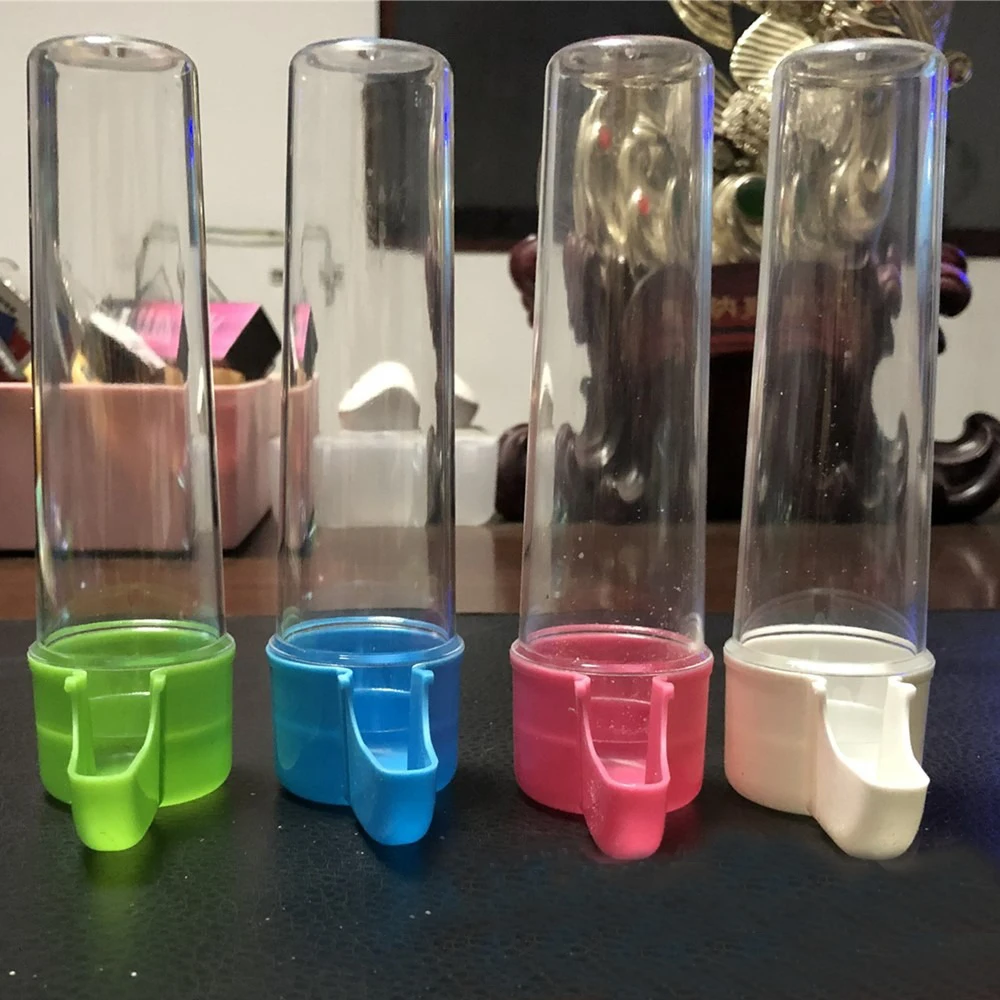Wholesale Long Bird Feeder Transparent Acrylic Parrot Water Feeder