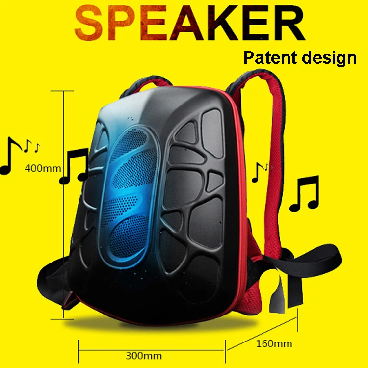 Fashionable Design Waterproof Sound Speaker Backpack With Built In