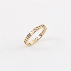 Ring Stainless steel jewelry plating 18K gold wholesale Chain shape Hollow out Lightning bolt Gift