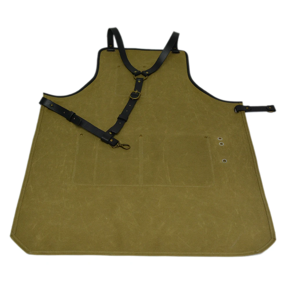 造型师定制一次性防水水牛理发师屠夫皮革围裙