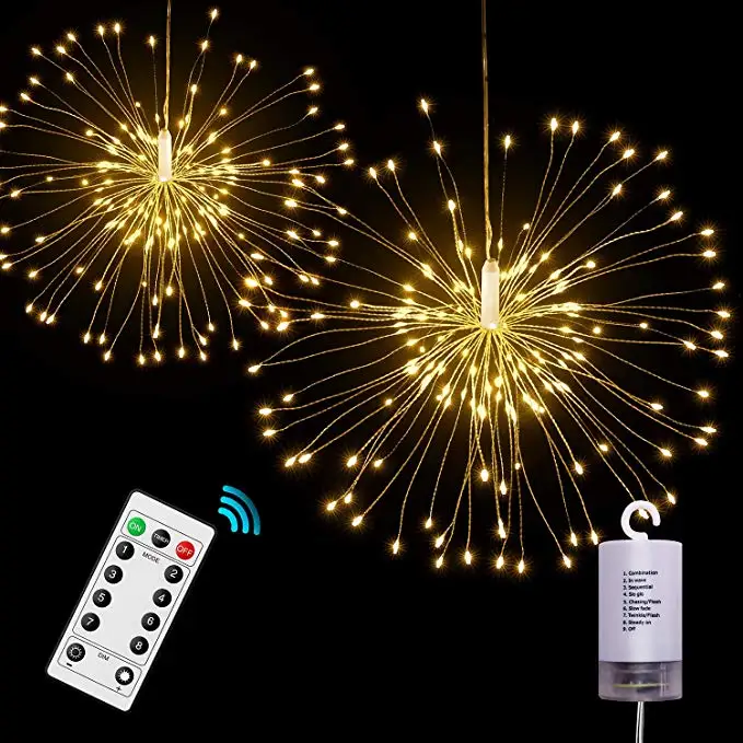 Dimmable Decorative Hanging Starburst led String Lights with Remote
