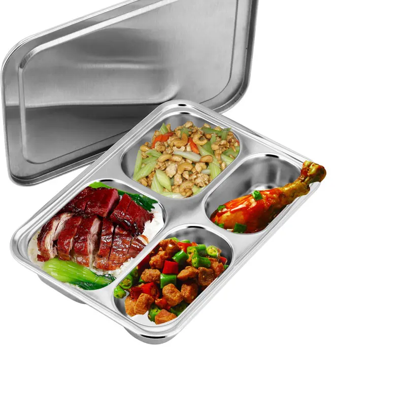 Stainless Steel Food Tray With Divider Fast Food Trays Compartment Tray ...