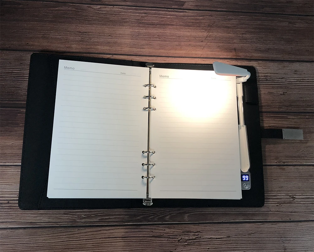 Custom Leather A5 Smart Electronic Journal Wireless Power Bank Diary