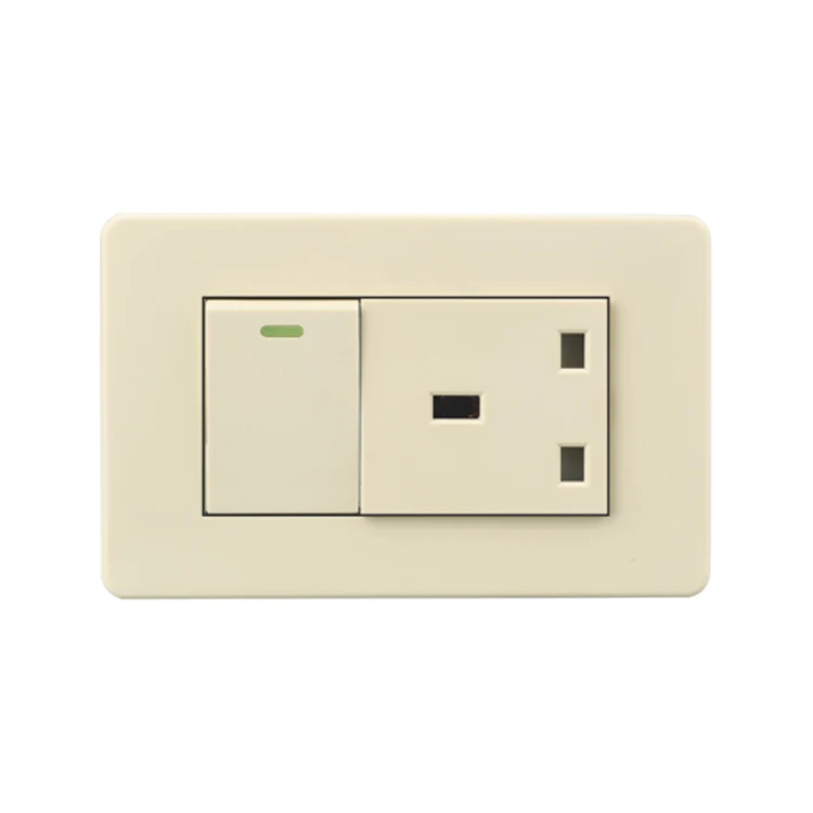 US Standard Electric Light Switch 20A Double Usb 110-240V Wall Outlet Switch and Socket