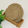 Rattan Cup Coasters Dining Table Mat Heat Insulation Holder Hand Woven Flax Straw Wicker Drink Coaster Placemats