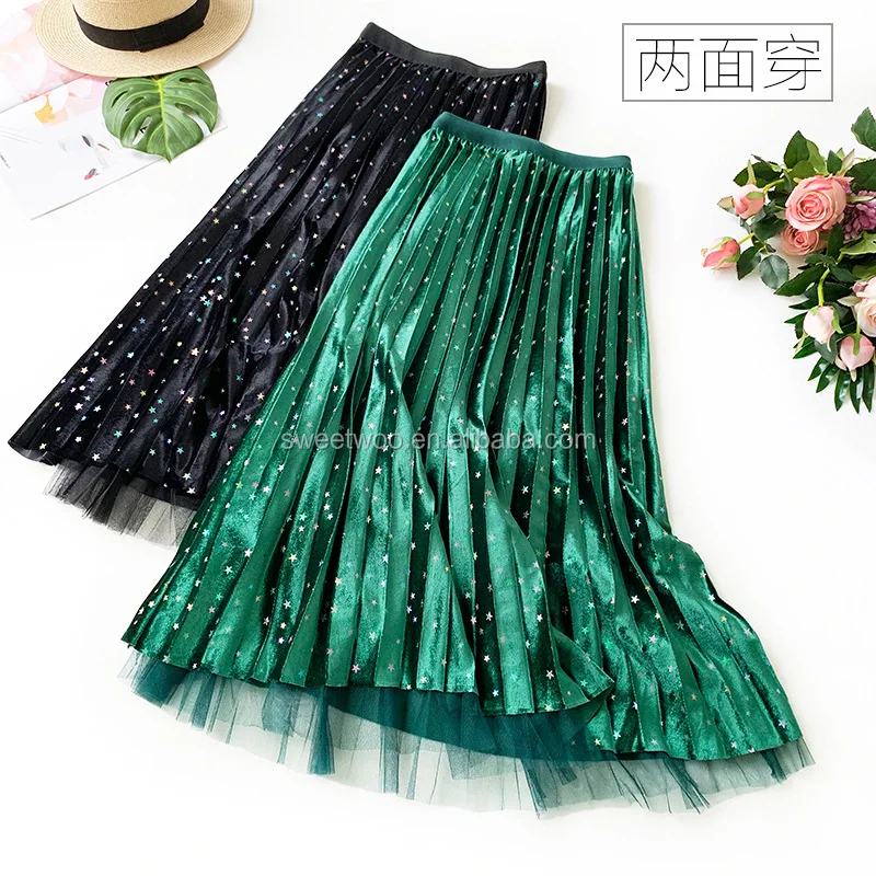 velvet star skirt