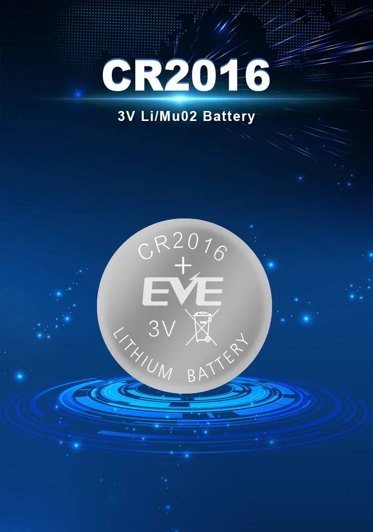 Eve Cr2016 Coin Battery 3v 80mah Limno2 Battery Buy Eve Cr2016,Coin