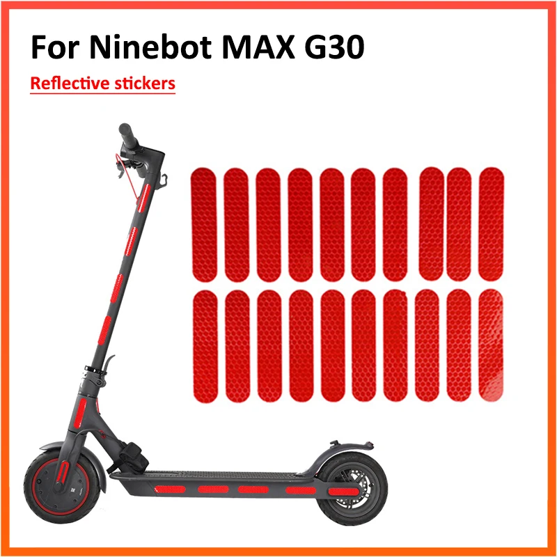 Scooter Full Reflective Warning Stickers Set for Xiaomi/Max G30/Ninebot ES Serie 
