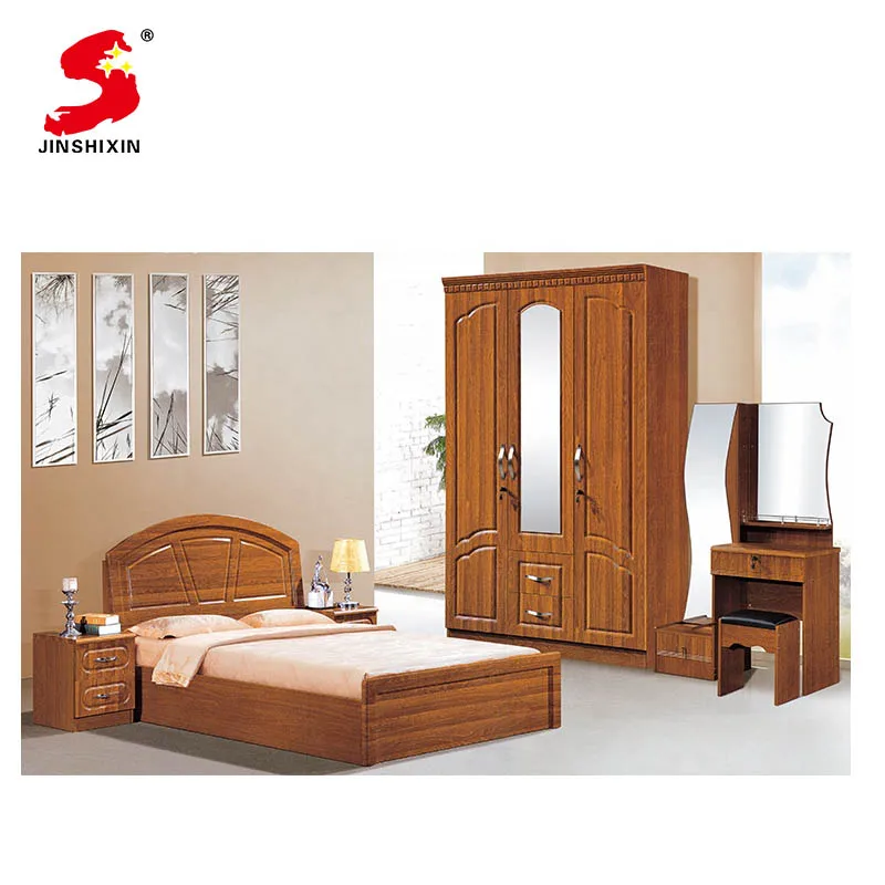Chinese Style Bedroom Furniture Combination Suit Mdf Wood Grain Four Piece Bedroom Set View Four Piece Bedroom Set Jinshixin Product Details From