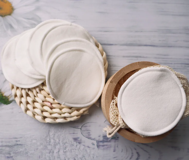 Reusable Organic Bamboo Remover Pads For Microfiber Face Facial