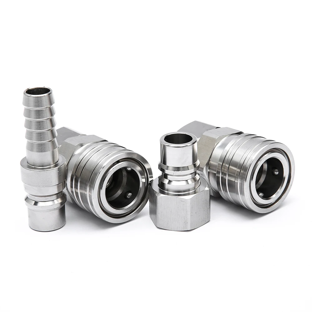 Stainless Steel Pneumatic Quick Coupler Air Hose Quick Connector Quick Release Air Connectors