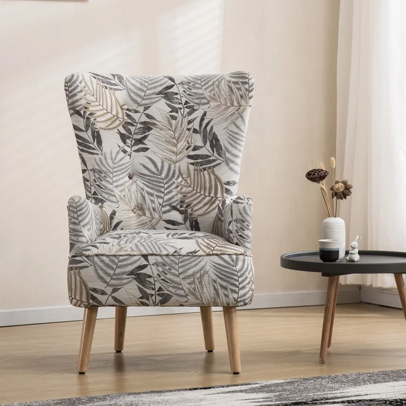 
Modern Fabric High Back Accent Chair for Living Room 