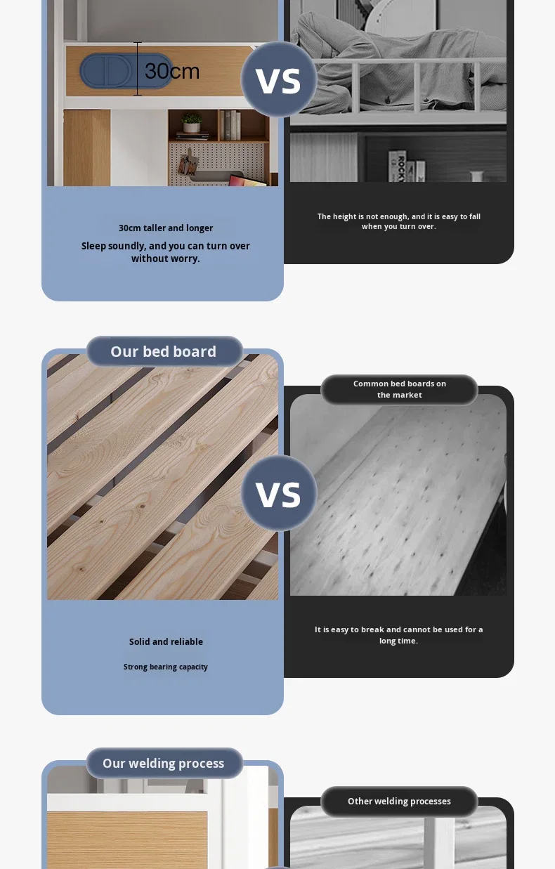 product custom free 3d design service iron upper bed and lower desk apartment dormitory metal frame bunk bed for students school-10