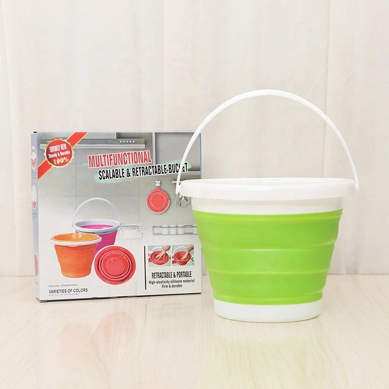 Bucket For Cleaning Plastic Bucket Pails And Buckets Cleaning Buckets For Household  Use Plastic Pails And Buckets,Collapsible Bucket Portable Handle Easy  Hanging Green Silicone 