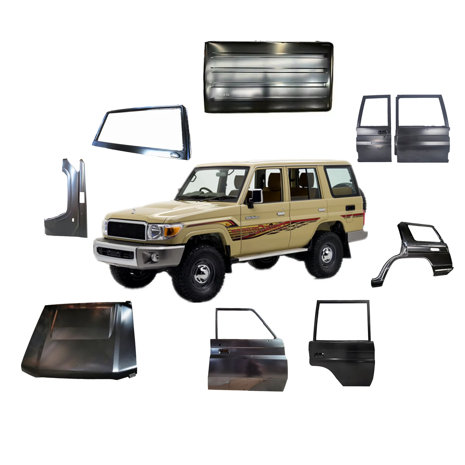 TO-YOTA Land Cruiser 76 Series FJ76, HZJ76 Car Door & Body Parts