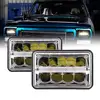 Super bright 45W site light square truck headlight with Hi Low beam