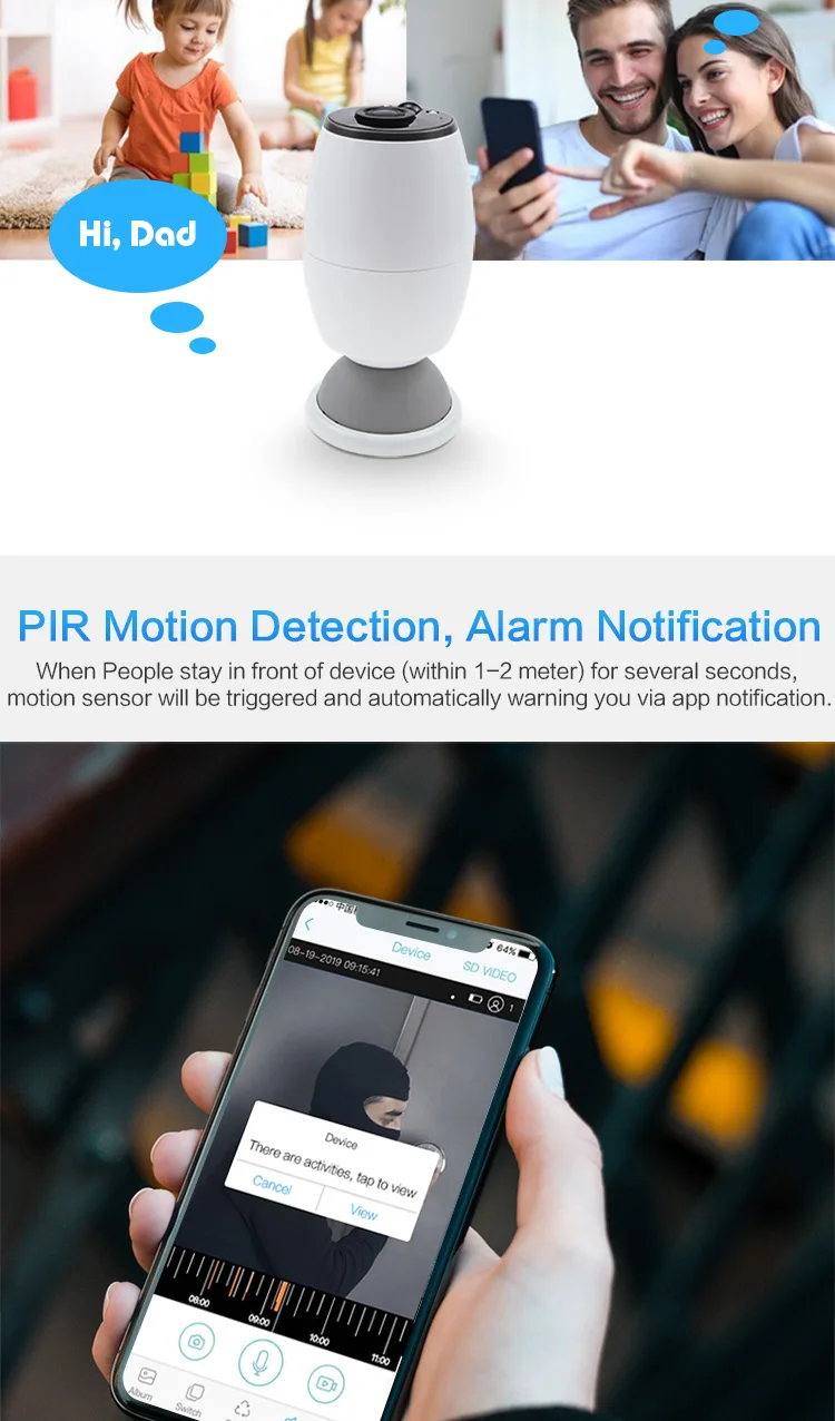 Home Security CCTV 1080P Battery Wireless Camera Outdoor 