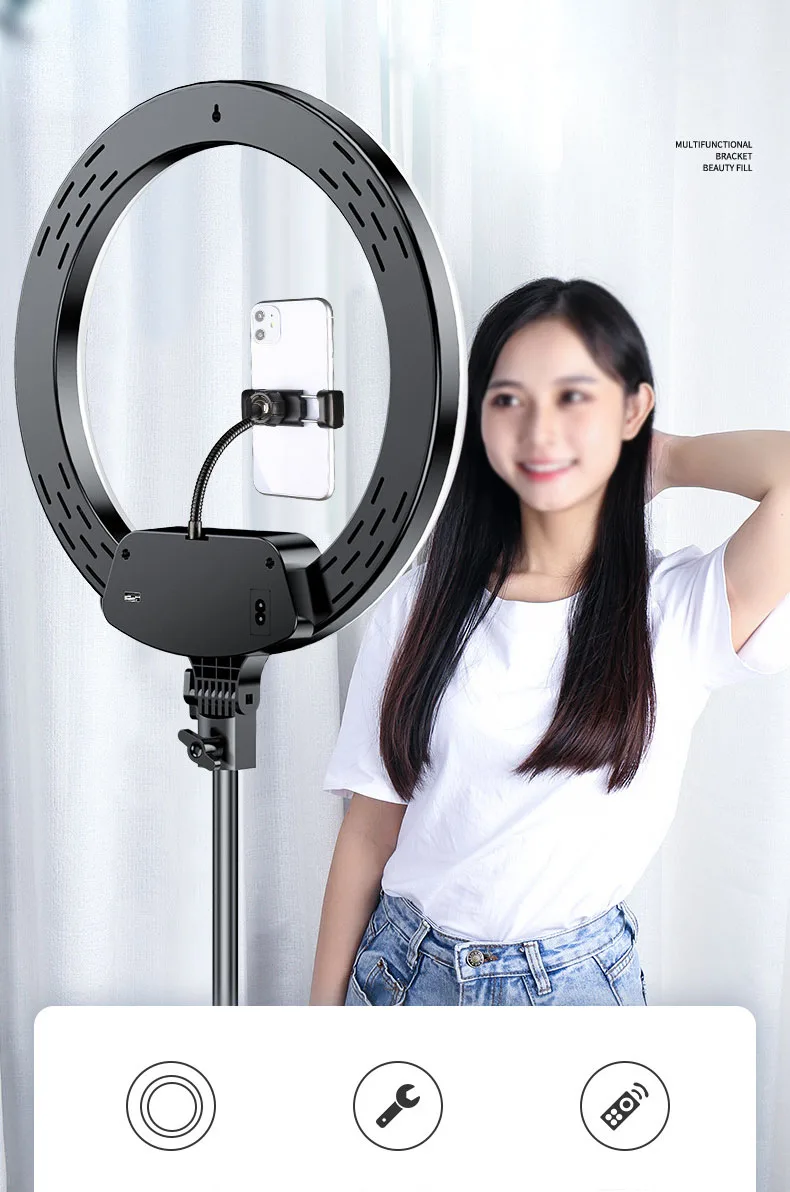Cpyp 36cm/14inch Led Selfie Ring Light Dimmable Led Ring Lamp Photo