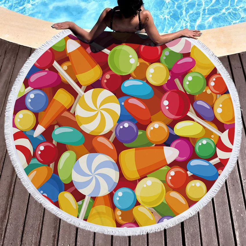 round beach towel