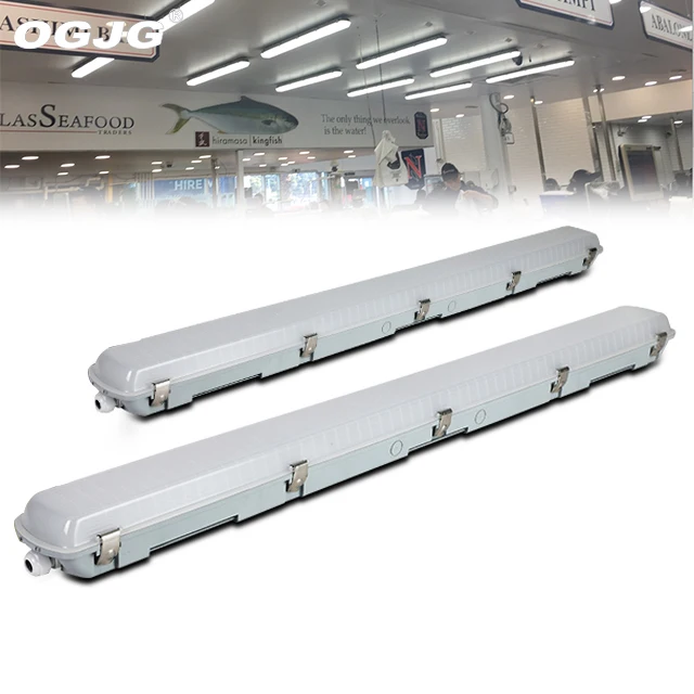 2x36w IP65 triproof fluorescent light fixtures 600mm single tube T8 batten light fitting waterproof led tube lighting