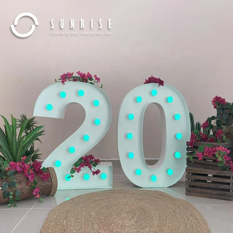 SUNRISE SIGN Custom RGB Large Marquee Letter Sign Wedding Decoration Event Light Up Letters Numbers Sign Manufacturer