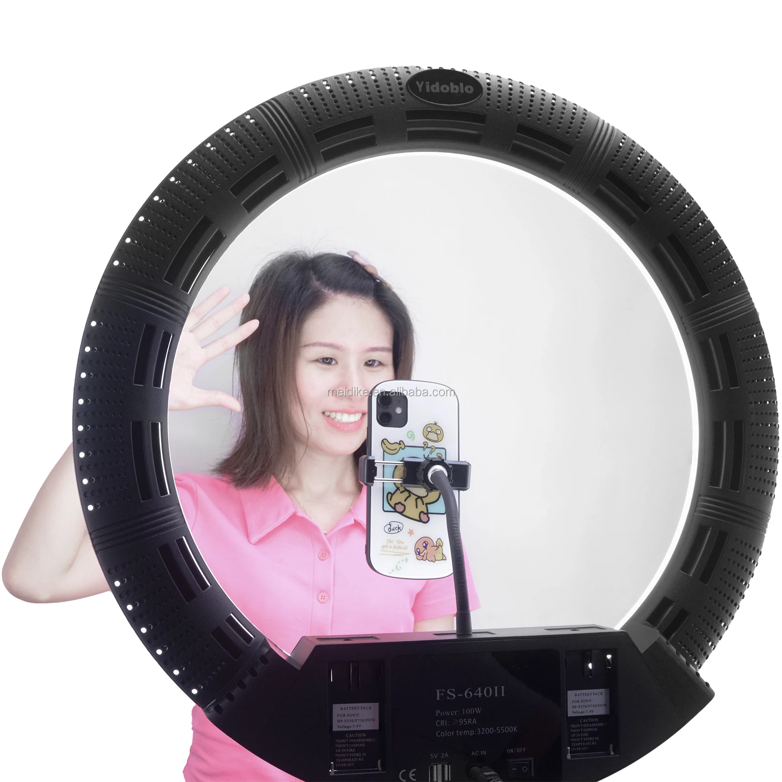 Battery power! Yidoblo 22 Inch Ring Light 3200-5600K Led Ring Lamp With Remote Photographic Light