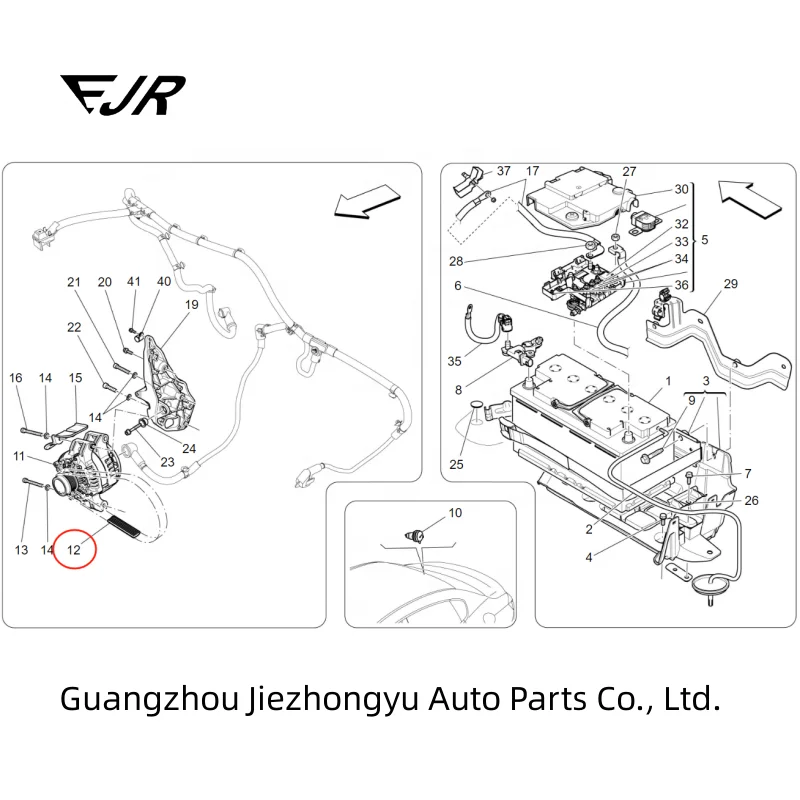 High Quality 3.0 V6 Alternator Drive Belt for Ghibli, Levante ...
