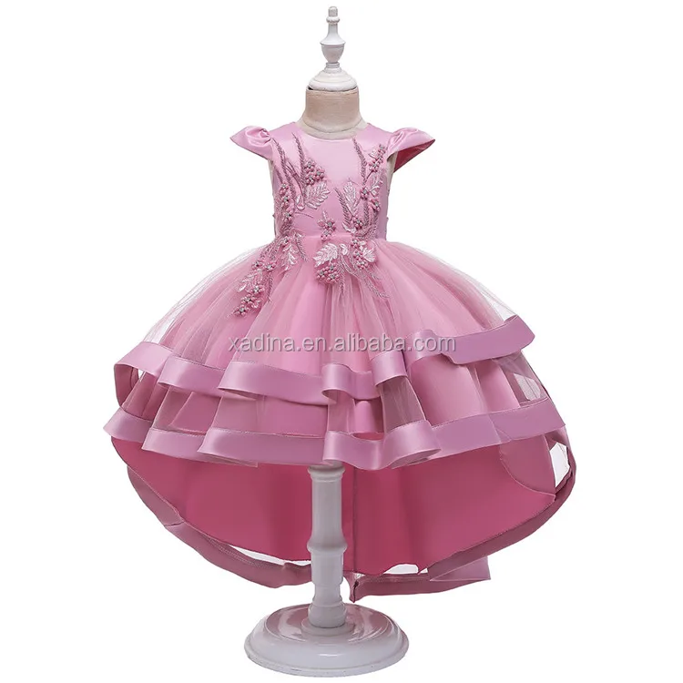 Vestidos De Fiesta Con Cola Para Niña,Ropa De Boutique Para Niña Pequeña, Ropa De Cumpleaños,Ropa De Princesa Elegante Para Niño - Buy Vestidos De  Fiesta Para Niñas,Ropa De Boutique Para Niños,Vestidos Largos Product