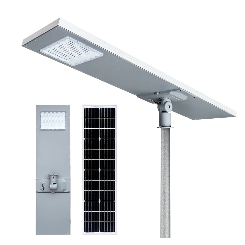 KCD Factory Price High Lumen Slim CE Outdoor IP65 Waterproof 50W 100W 150W 200W Integrated All in One Solar Led Street Light