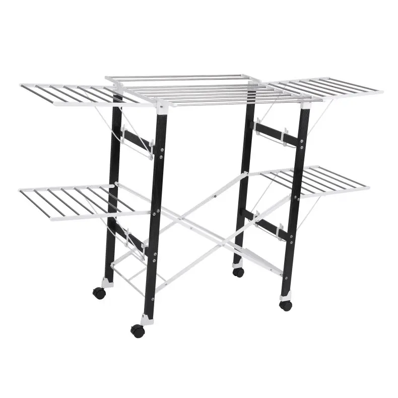 Heavy Duty Gullwing Clothes Dryer Rack Foldable Steel Clothing Drying Rack Laundry Hangers Racks