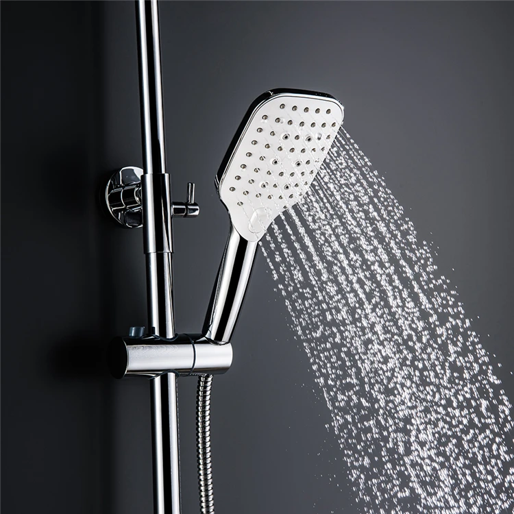 Bathroom shower set hot cold water mixer with bidet sprayer 3 function hand shower chrome shower faucet