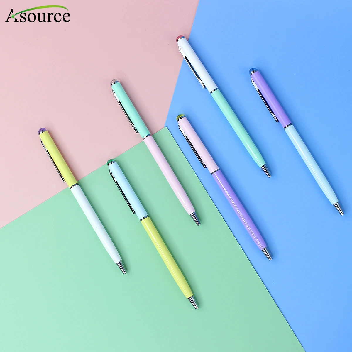 Fashion Ball Pen With Crystal,Pastel Color Metal Pen Buy Ball Pen