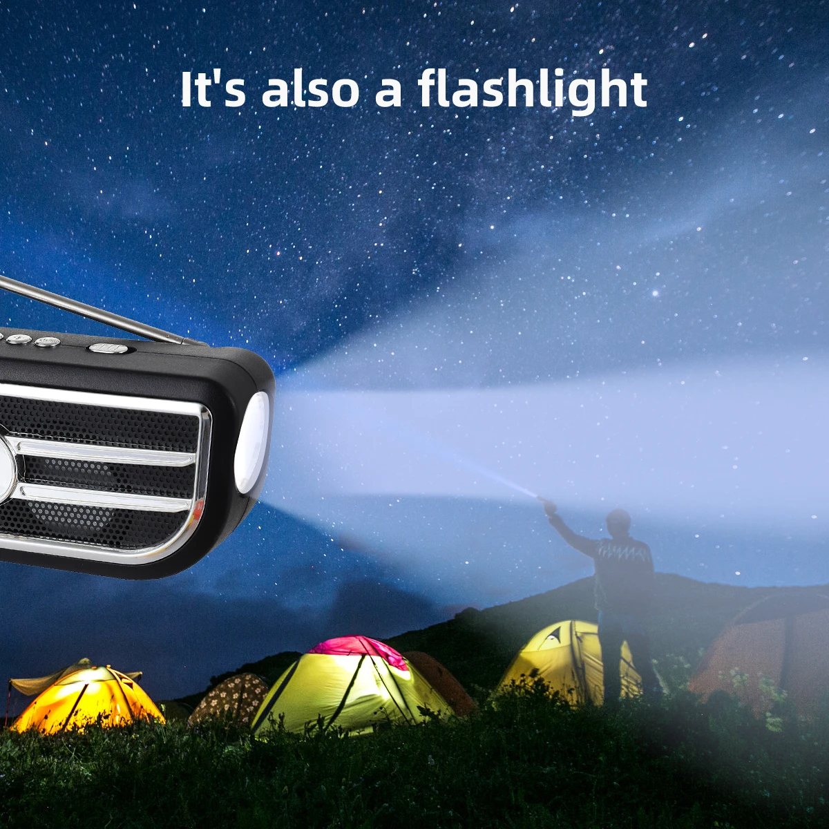 IS-X24 Chinese suppliers portable Wireless mini fm blue tooth lamp led flashlight USB radio speaker - ANKUX.COM