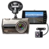 Dual Dash Cam 4 inch IPS Screen car dvr Full HD 1080P 6G Lens Car Dashboard Camera Recorder with Front and Rear camera