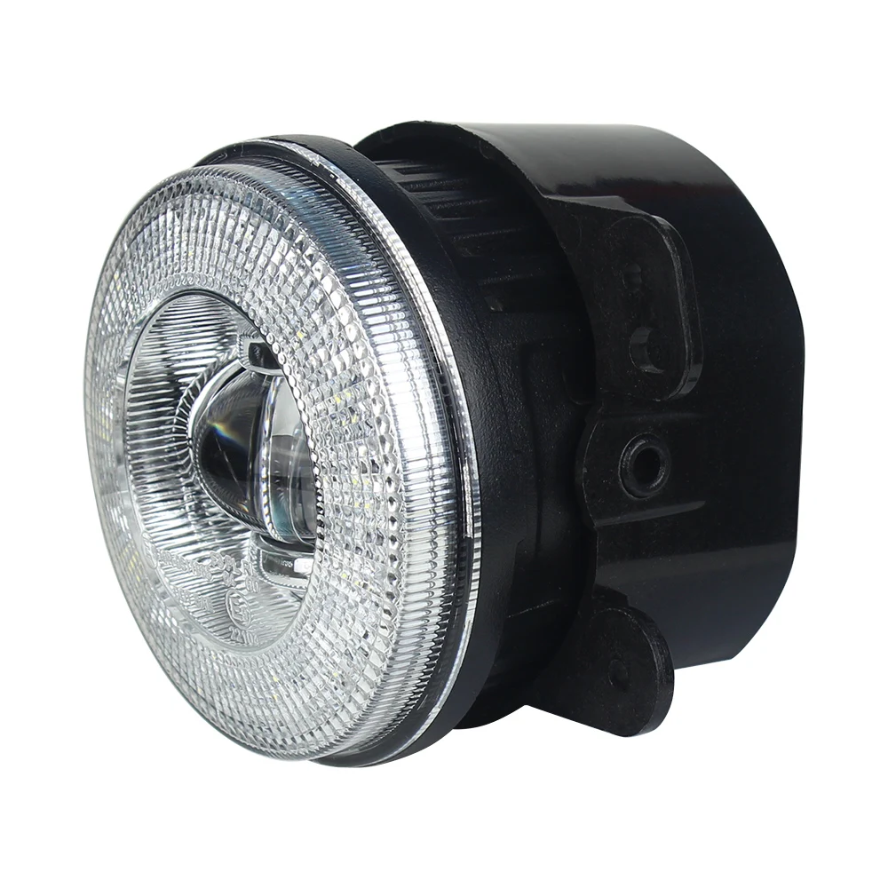 Kit For Jeep Wrangler JK TJ 4inch Clear LED Universal Bumper Fog Light DRL Left Right Lamps