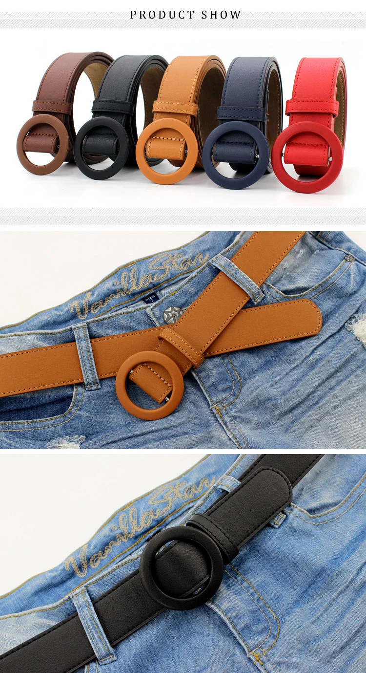 Wholesale Casual Jeans Custom Women's Pu Cheap Leather Belt With