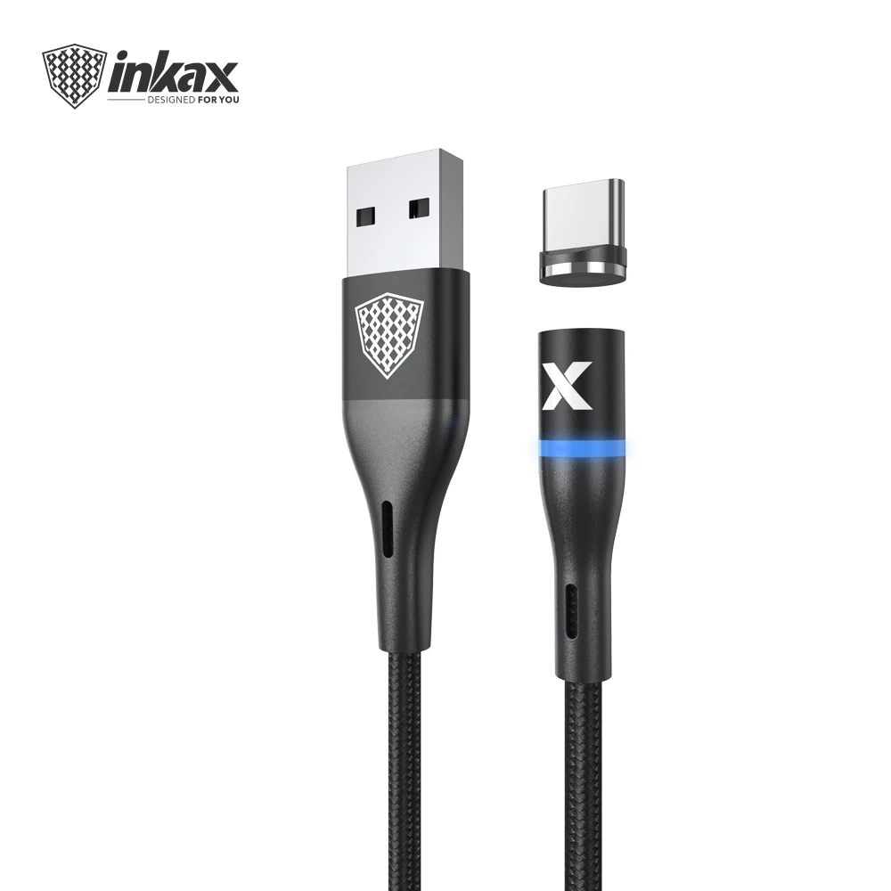 2020 New Hot Sale inkax CK--97-TYPE C 2.4A 1M Strong Magnetic Charging Cable Metal Connector Braid Jacket USB Cable for Type c - ANKUX.COM