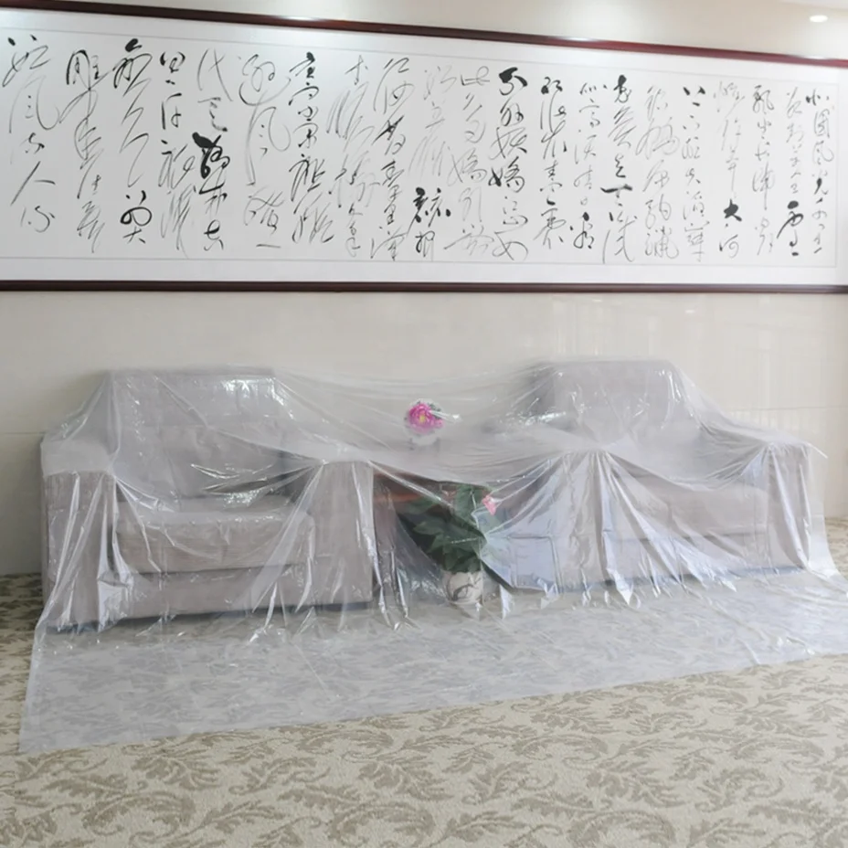 Large Plastic Dust Sheet Pe Furniture Cover For Builder Decorators Diy