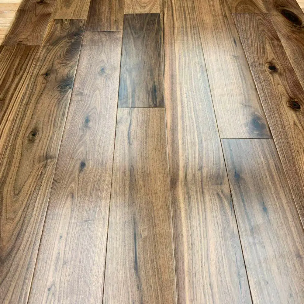 American Walnut Color Solid Wood Floor Maple Birch Hardwood Timber ...