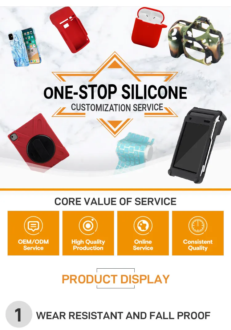 Custom design shockproof gray handheld pos machine silicone terminal case